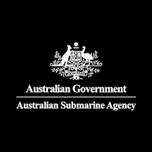 Australian Government crest above the words “Australian Government” and “Australian Submarine Agency” on a black background.